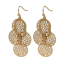 Statement Chandelier Earrings Gold With Filigree Detail
