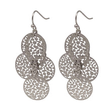 Statement Chandelier Earrings Silver With Filigree Detail
