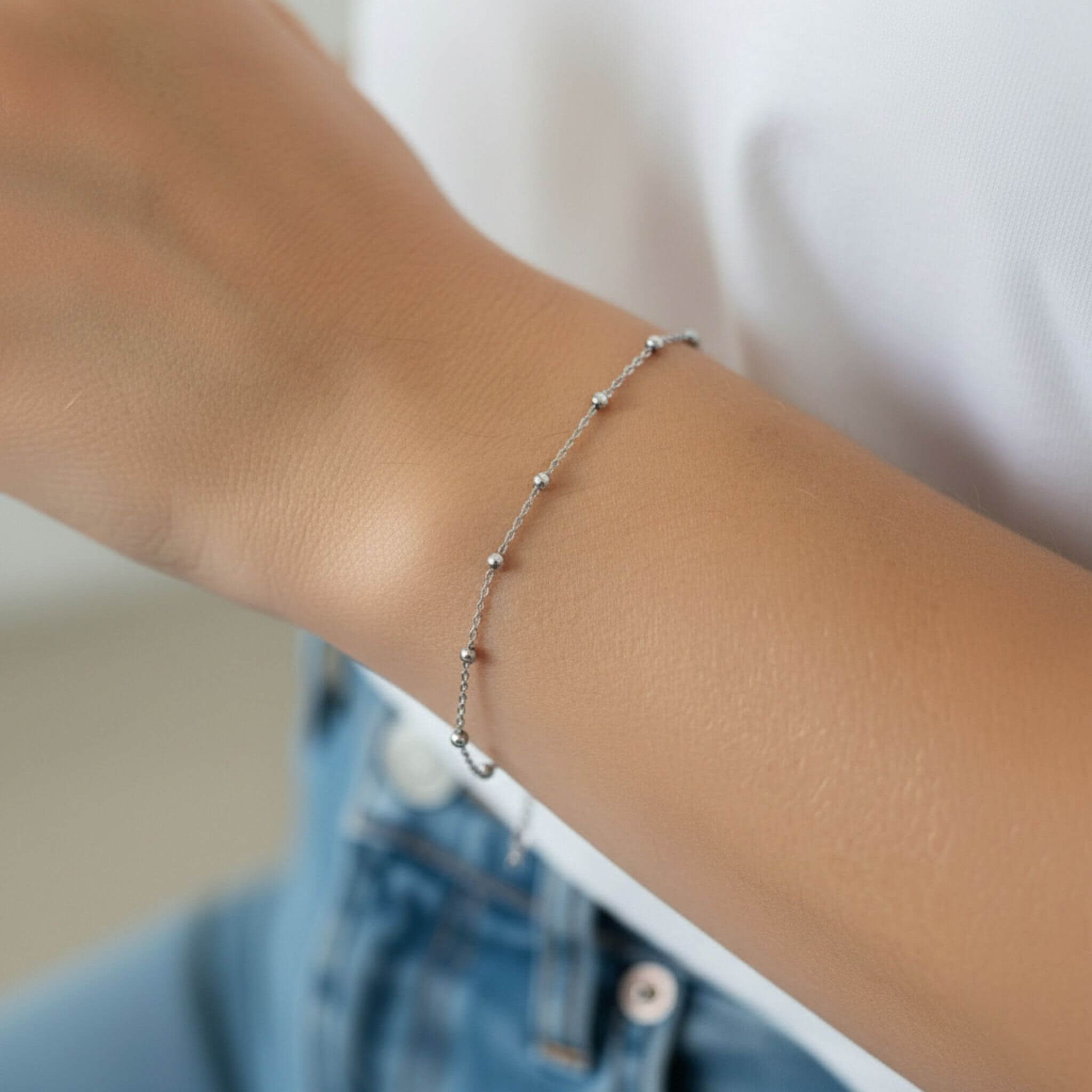 925 Sterling Silver Ball Beaded Bracelet | SeaSpray Jewelry
