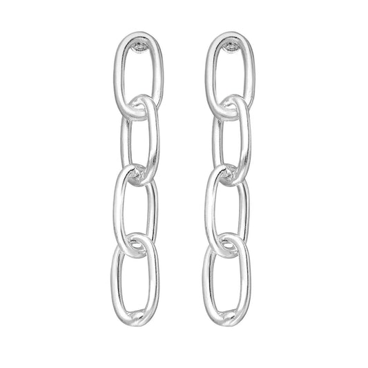 Trendy Sterling Silver Paperclip Earrings – Affordable Statement Jewelry for Women