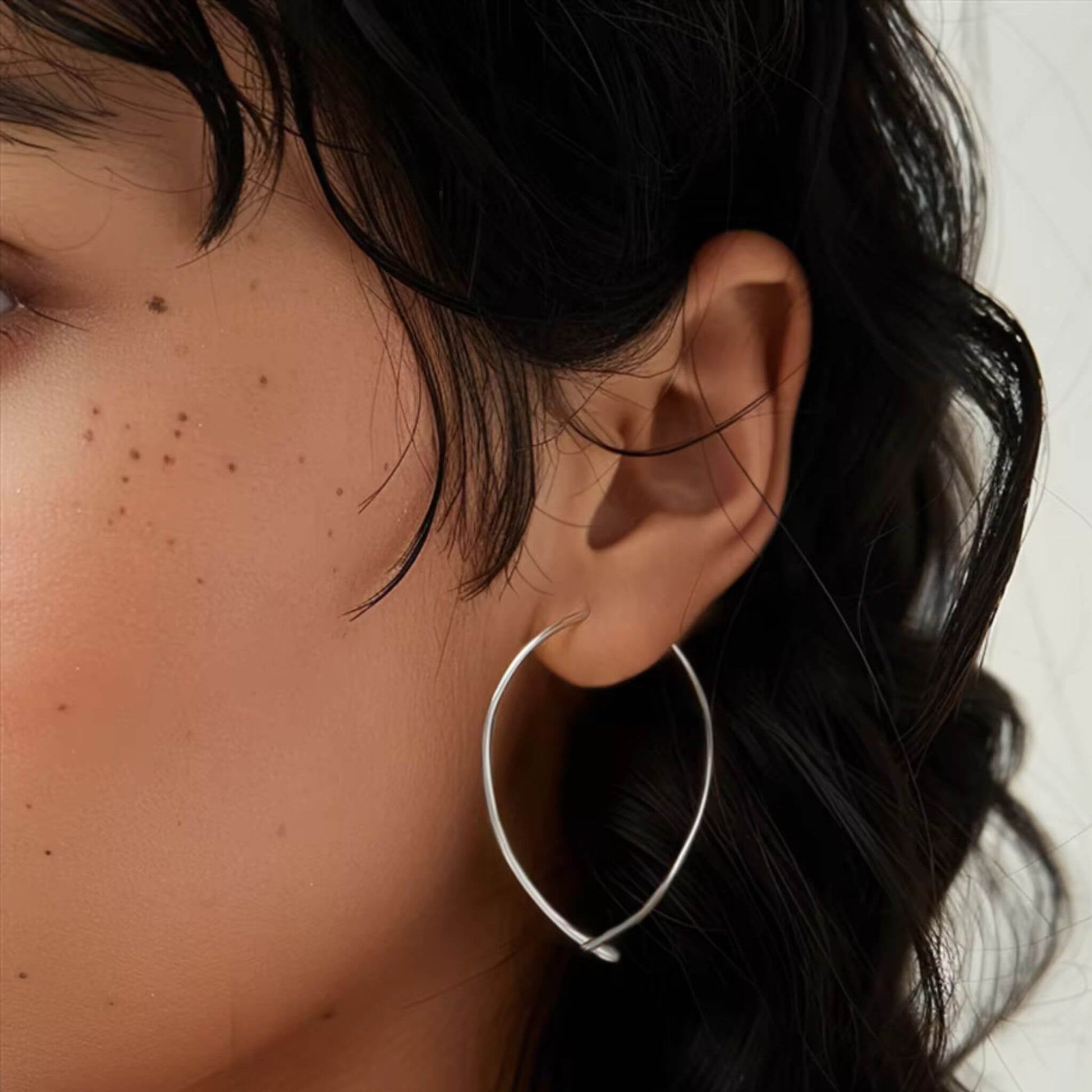 Sterling Silver Curl Bar Threader Earrings - Versatile and Timeless Design