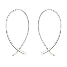 Sterling Silver Threader Hoop Earrings - Minimalist Dainty Hoops for Women

