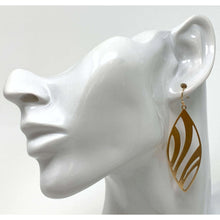 Teardrop Earrings with Satin Stripes - Chic and Stylish Design
