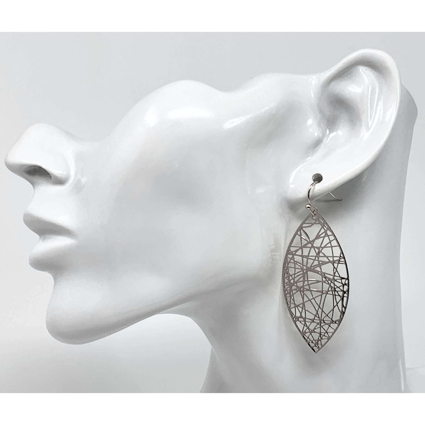 Stylish silver earrings, perfect for everyday wear and sensitive ears.