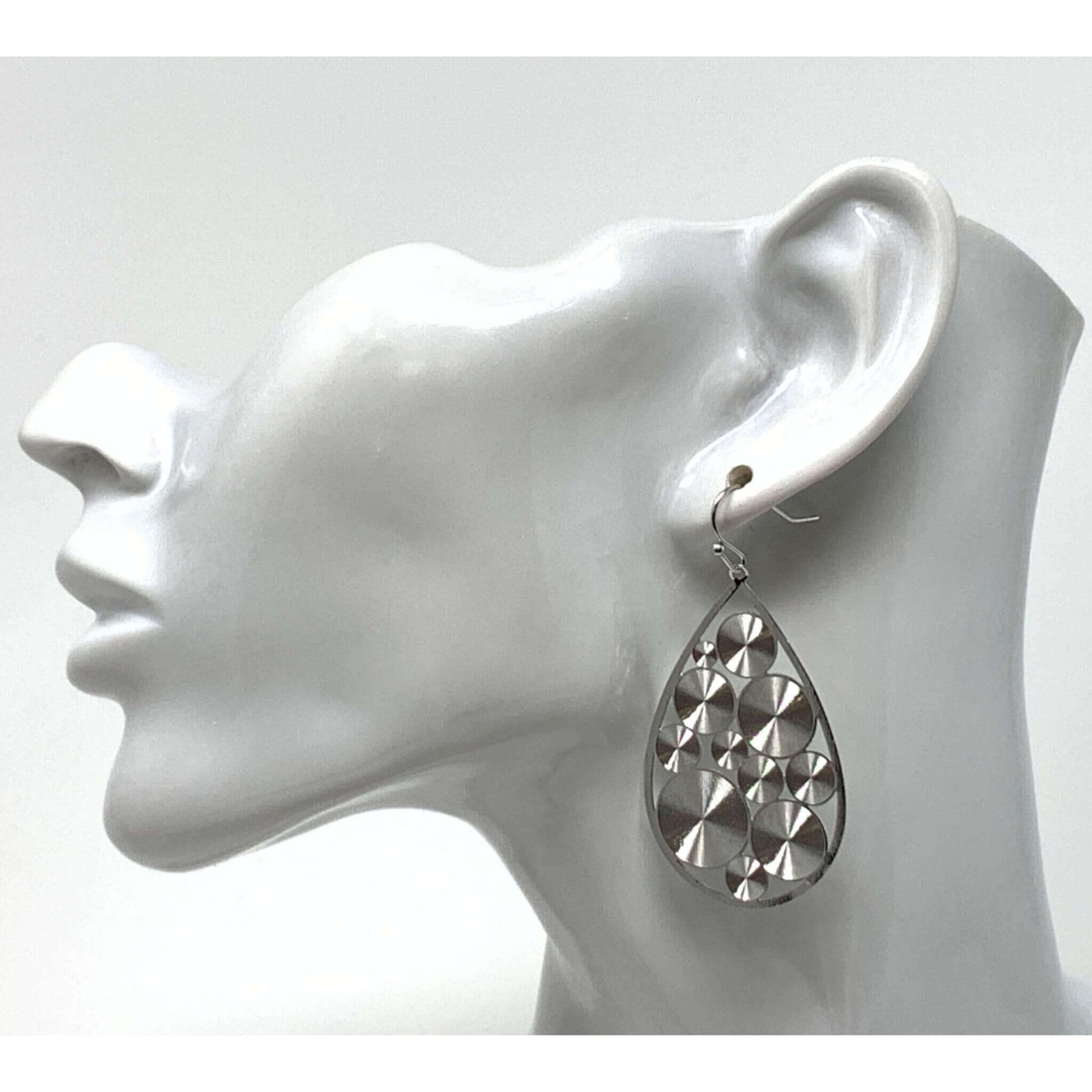 Spiral disc earrings