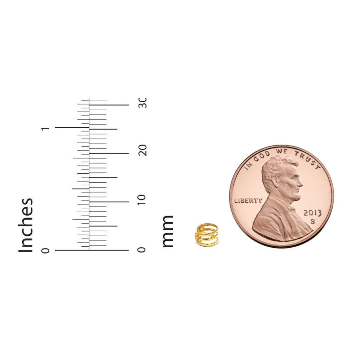 18K Gold Plated Sterling Silver Ear Cuffs - Sizing