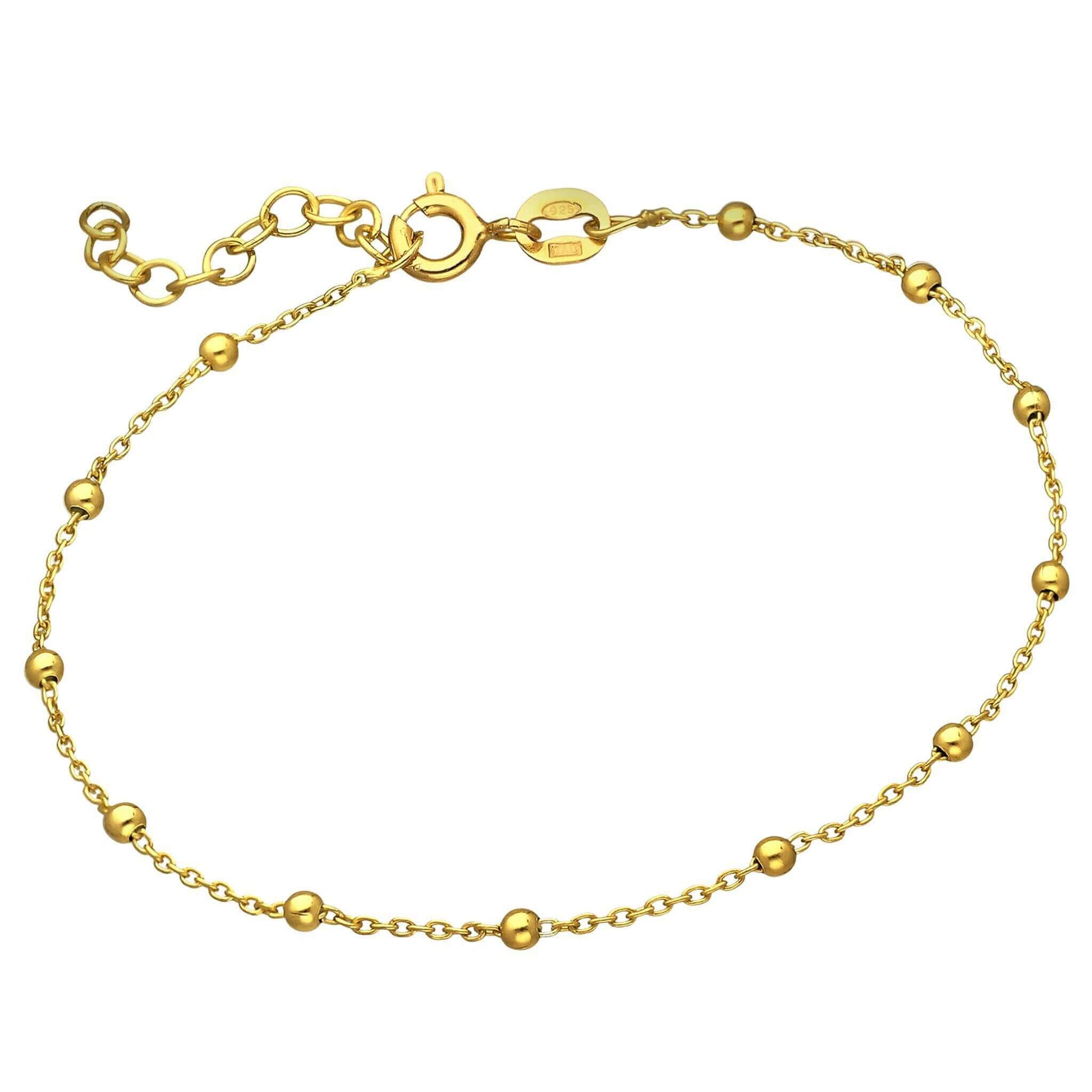 18k Plated Gold Ball Beaded Bracelet