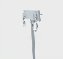 Sterling Silver Circle &amp; Bar Stud Earrings
