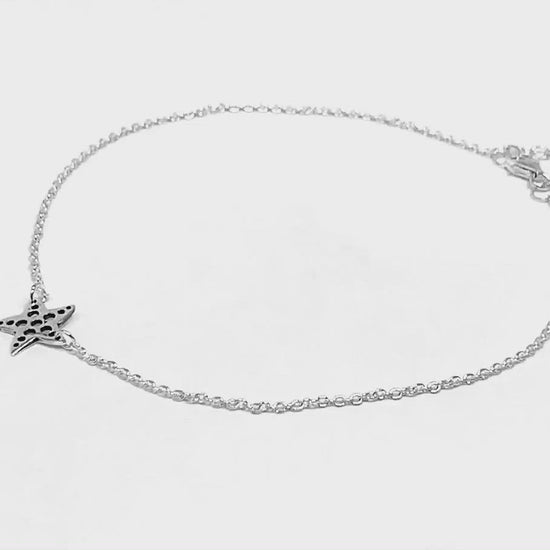 Starfish Anklet In Sterling Silver