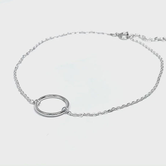 Sterling Silver Circle Anklet
