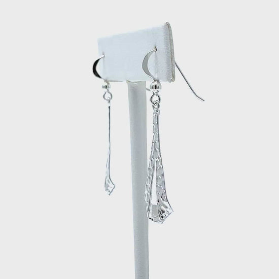 Sterling Silver Hammered Teardrop Earrings - SeaSpray Jewelry