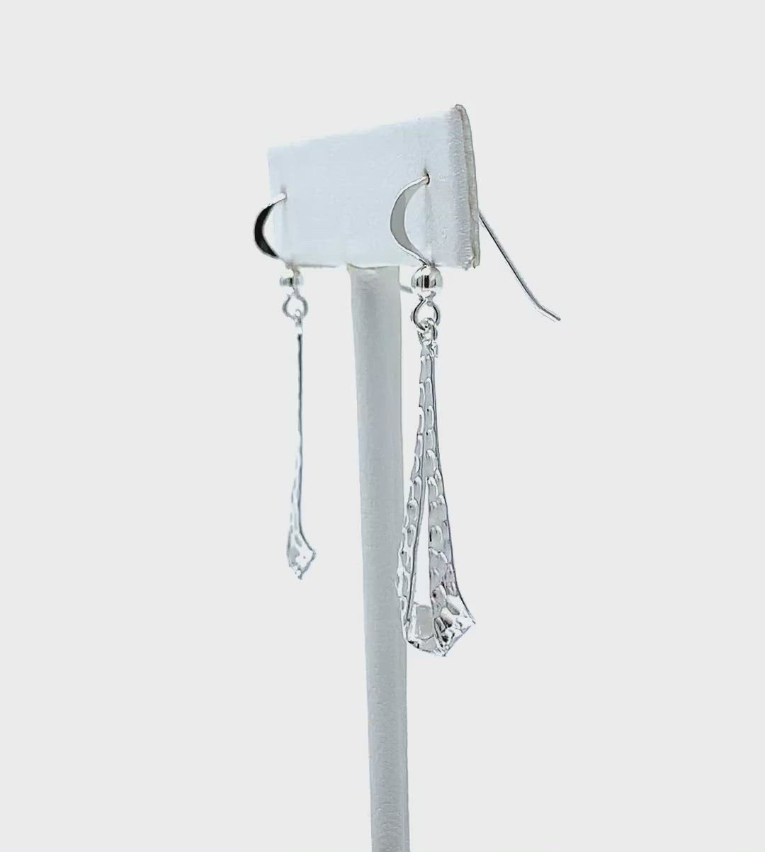 Sterling Silver Hammered Teardrop Earrings - SeaSpray Jewelry