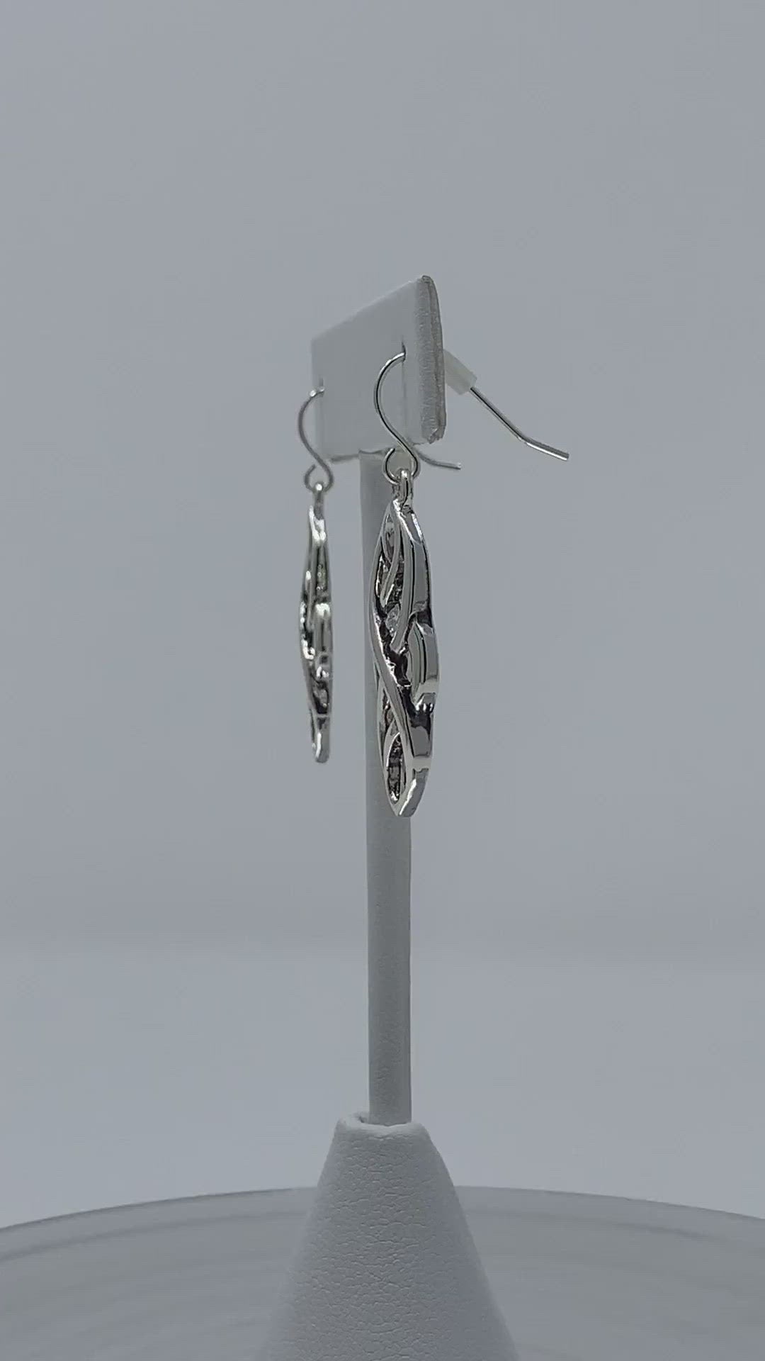 Silver Irish Celtic Knot Earrings - Costume Fashion Jewelry