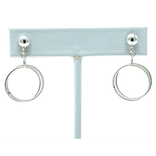 Dancing Link Open Circle Sterling Silver Earrings - SeaSpray Jewelry
