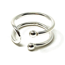 Double Ball Sterling Silver Ear Cuff - Cartilage Earrings
