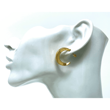 Gold Stud Hoop Earrings
