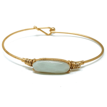 Natural Stone Gold Stacking Bangle Bracelet For Women - Fashion Jewelry
