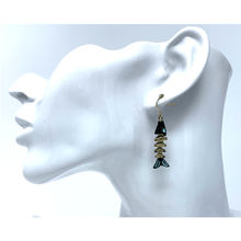 Gold Fish Bone Dangle Beach Earrings - Fashion Jewelry
