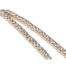 Gold Rhinestone Slider Anklet - Beach Jewelry
