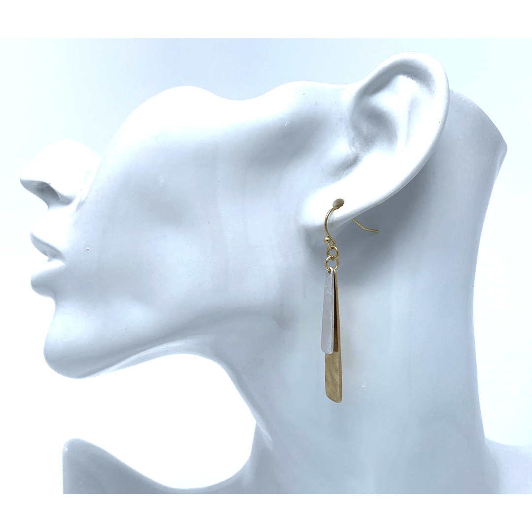 Gold & Silver Teardrop Layered Dangle Earrings For Women - Fashion Jewelry