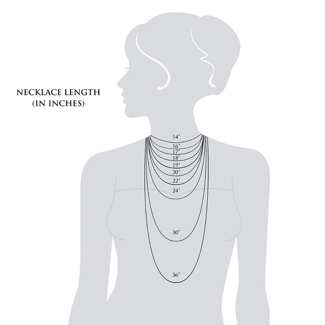 Women's Fashion Necklace Sizing Chart Jewelry