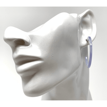 Purple Resin Circle Hoop Women&#39;s Earrings
