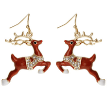 Rudolph Reindeer Christmas Earrings - Stocking Stuffers Jewelry

