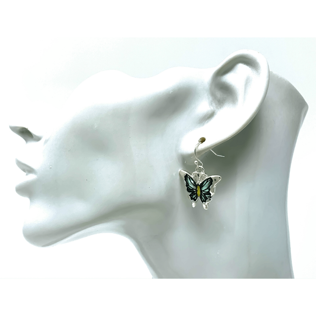 Silver Butterfly Summer Animal Earrings - Butterfly Earrings