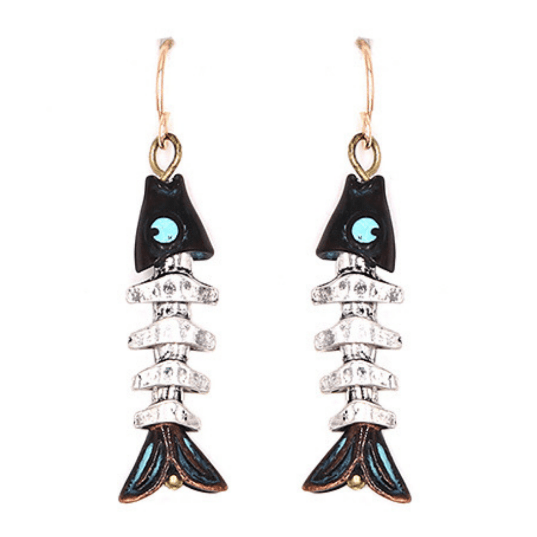 Dead fish earrings clearance