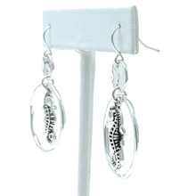 Silver Seahorse Circle Hoop Dangle Nautical Earrings - Costume Jewelry
