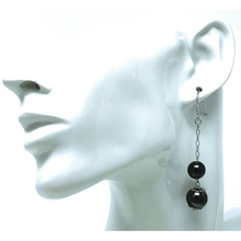 Sterling Silver Double Ball Chain Dangle Earrings
