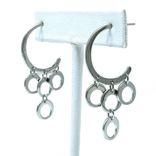 Sterling Silver Crescent Circle Stud Earrings - SeaSpray Jewelry
