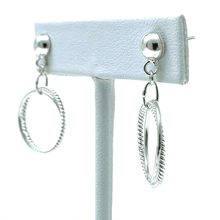 Sterling Silver Dancing Link Hoop Earrings - SeaSpray Jewelry
