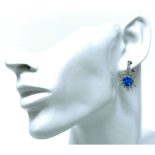 Sun Sterling Silver Blue Opal Earrings - Sterling Silver Jewelry

