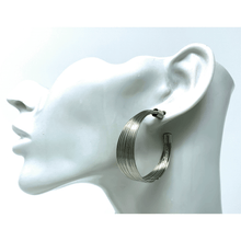 Thick Silver Hoop Earrings - Fashion Stud Earrings
