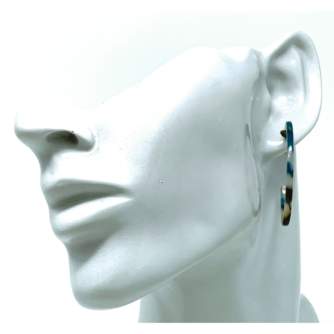Turquoise Resin Stud Earrings