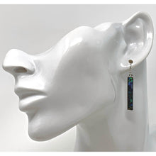 Abalone Shell Silver Bar Earrings
