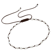 Freshwater Pearl Beaded Brown Thread Adjustable Bracelet
