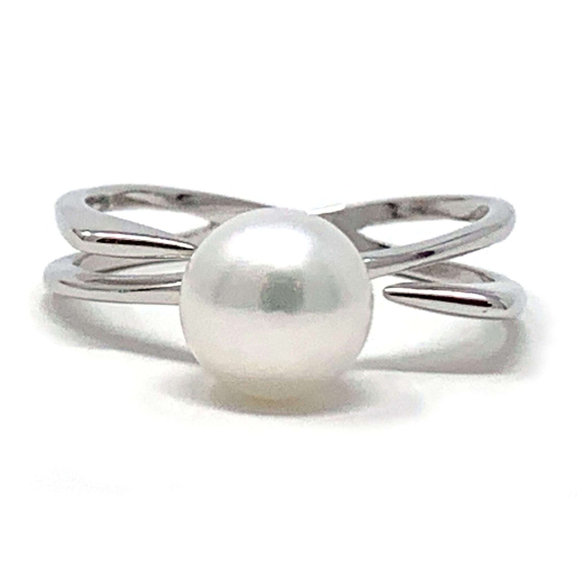 Adjustable Sterling Silver Ring With Freshwater Pearl
