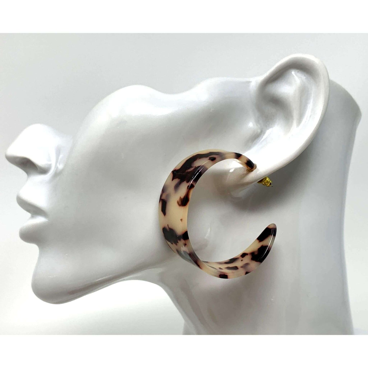 Black & White Resin Chunky Hoops