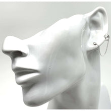 Chain Ear Cuff Earrings In Sterling Silver
