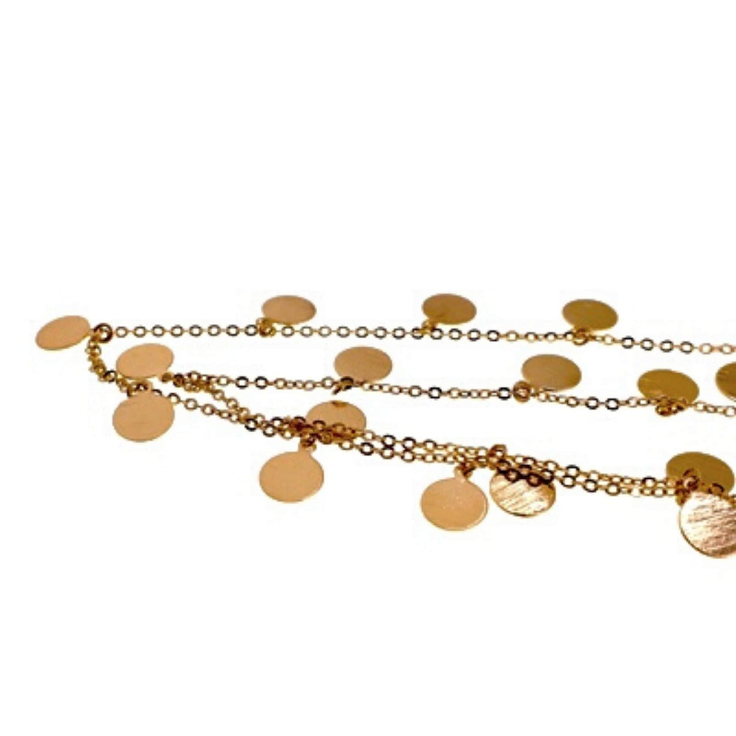 Layered God Disc Double Chain Necklace - SeaSpray Jewelry