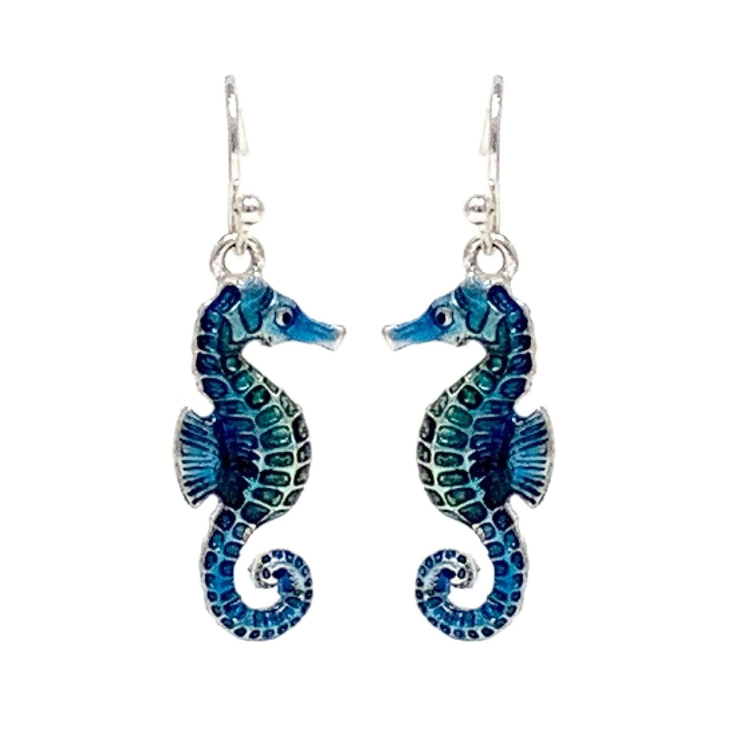 Fashion Drop Dangle Blue Seahorse Earrings