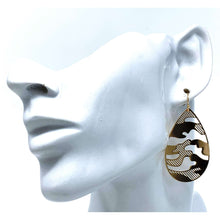 Fashion Drop Dangle Gold Camouflage Earrings
