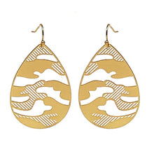 Fashion Teardrop Gold Camouflage Earrings
