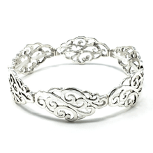 Antique Silver Filigree Stretch Bracelet - Fashion Bracelets
