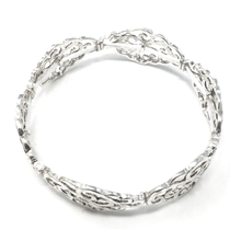 Antique Silver Filigree Stretch Bracelet - Fashion Jewelry
