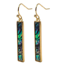 Gold Bar Abalone Shell Earrings
