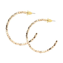 Gold Beaded Hoop Earrings with Boho Flair
