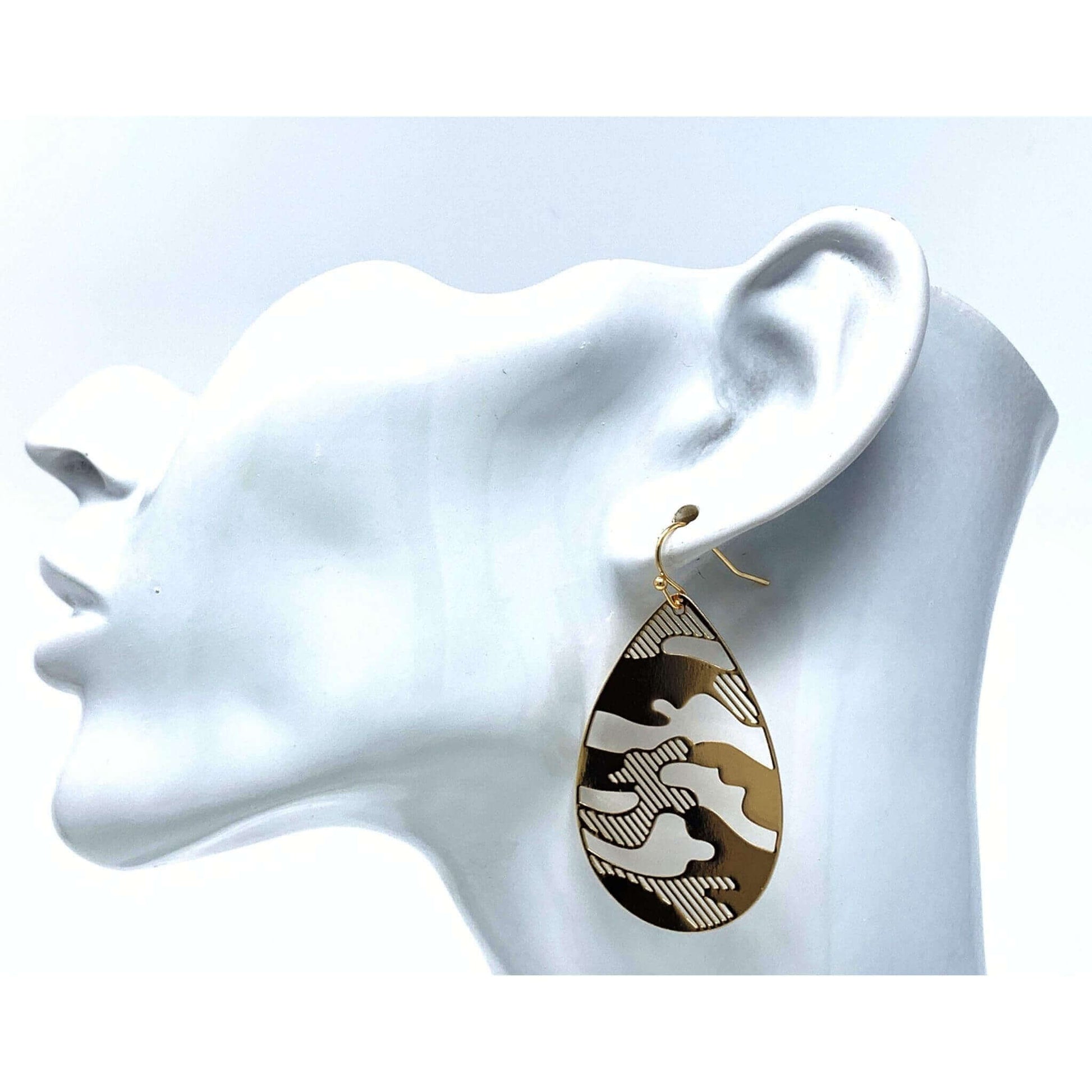 Gold Camo Earrings